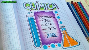 Portadas de química dibujos cuadernos